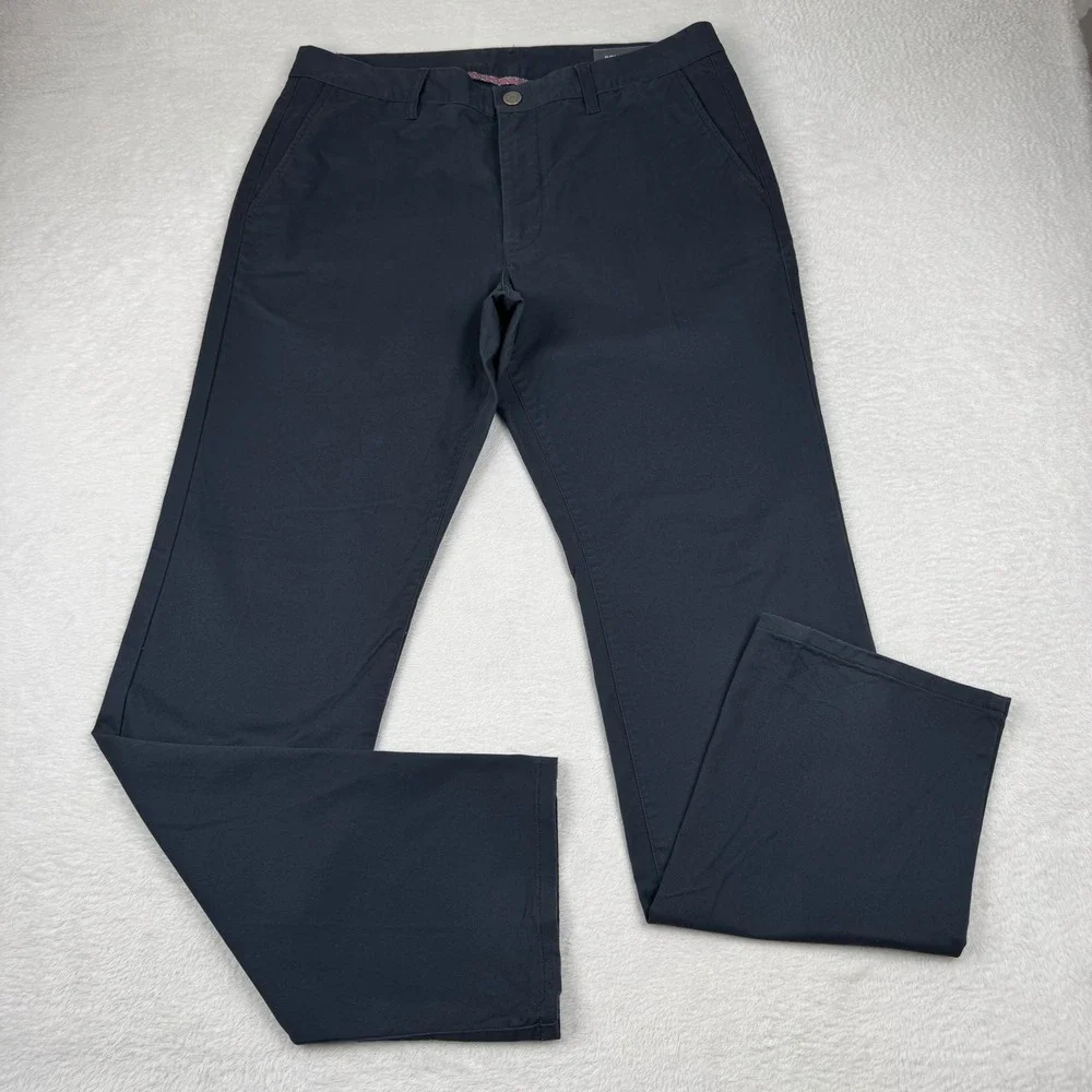 Bonobos Chinos Mens 34x32 Navy Blue Straight Leg Stretch Cotton